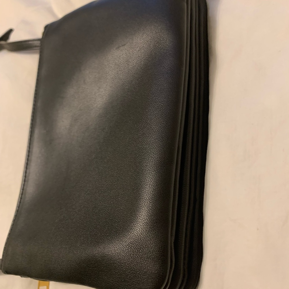 Authentic Celine Trio Lambskin Leather Designer Crossbody Bag in Black - Picture 12 of 16
